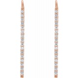 14K Rose 1/3 CTW Diamond Bar Earrings photo 2