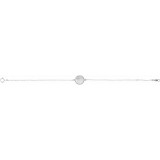 14K White Beaded 6.5-7.5 Bracelet photo 2