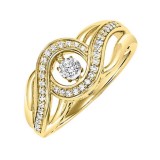 Gems One 10KT Yellow Gold & Diamond Rhythm Of Love Fashion Ring  - 1/4 ctw photo