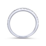 Gabriel & Co. 14k White Gold Contemporary Diamond Wedding Band photo 2