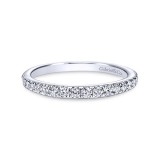 Gabriel & Co. 14k White Gold Contemporary Diamond Wedding Band photo