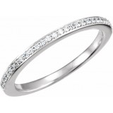 14K White 1/8 CTW Diamond Band photo