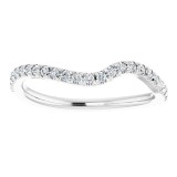 14K White 1/5 CTW Diamond French-Set Matching Band photo 3