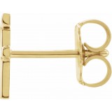 14K Yellow Single Initial F Earring photo 2