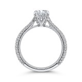 Shah Luxury 14K White Gold Round Cut Diamond Classic Engagement Ring (Semi-Mount) photo 4
