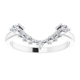 14K White 1/6 CTW Diamond Matching Band photo 3