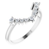 14K White 1/6 CTW Diamond Matching Band photo