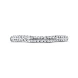 Shah Luxury 14K Two-Tone Gold Round Diamond Half-Eternity Wedding Band photo