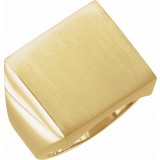 14K Yellow 18 mm Square Signet Ring photo