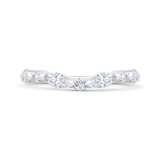 Shah Luxury 14K White Gold Diamond Contour Band photo