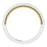 14K White & Yellow 1/5 CTW Diamond Anniversary Band photo 2