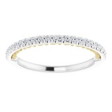 14K White & Yellow 1/5 CTW Diamond Anniversary Band photo 3