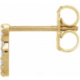 14K Yellow .07 CTW Diamond Single Initial O Earring photo 2