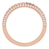 14K Rose 3/4 CTW Diamond Anniversary Band photo 2