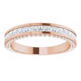 14K Rose 3/4 CTW Diamond Anniversary Band photo 3