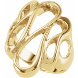 14K Yellow Freeform Ring photo