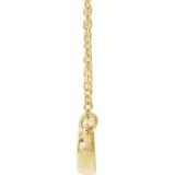 14K Yellow Freeform Bar 18 Necklace photo 2