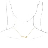 14K Yellow Freeform Bar 18 Necklace photo 3