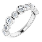 14K White 3/4 CTW Diamond Anniversary Band photo