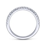 Gabriel & Co. 14k White Gold Contemporary Anniversary Wedding Band photo 2