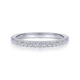 Gabriel & Co. 14k White Gold Contemporary Anniversary Wedding Band photo