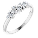 14K White 1/3 CTW Diamond Multi-Shape Ring photo