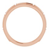 14K Rose .02 CTW Diamond Matching Band photo 2