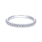 Gabriel & Co. 14k White Gold Contemporary Anniversary Wedding Band photo