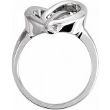 14K White 16 mm Freeform Heart Ring photo 2