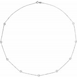 14K White 4 mm Round Cubic Zirconia Station 18 Necklace photo