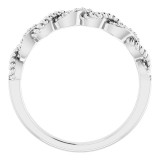 14K White .08 CTW Diamond Stackable Ring photo 2