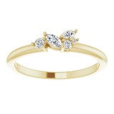 14K Yellow 1/6 CTW Diamond Stackable Ring photo 3