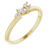 14K Yellow 1/6 CTW Diamond Stackable Ring photo