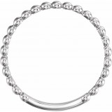 14K White 2 mm Stackable Bead Ring photo 2