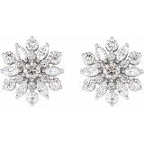 14K White 1 CTW Diamond Earrings photo 2