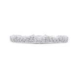 Shah Luxury 14K White Gold Round Diamond Wedding Band photo