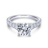 Gabriel & Co. 14k White Gold Contemporary Straight Engagement Ring photo