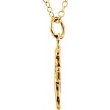 14K Yellow Script Lowercase Initial Y 18 Necklace photo 2