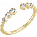 14K Yellow 1/4 CTW Diamond Negative Space Ring photo