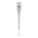 14K White & Yellow 1 CTW Diamond Anniversary Band photo 4