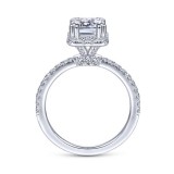 Gabriel & Co. 14k White Gold Contemporary Halo Engagement Ring photo 2