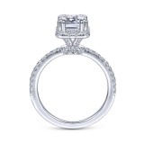 Gabriel & Co. 14k White Gold Contemporary Halo Engagement Ring photo 2