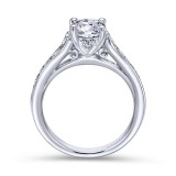 Gabriel & Co. 14k White Gold Contemporary Straight Engagement Ring photo 2