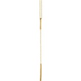 14K Yellow 1/5 CTW Diamond Bar Y 16-18 Necklace photo 2