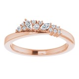 14K Rose 1/5 CTW Diamond Scattered Ring photo 3