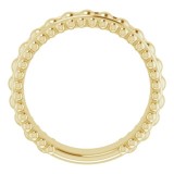 14K Yellow Beaded Ring photo 2