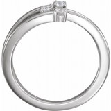 14K White 1/5 CTW Diamond Freeform Ring photo 2