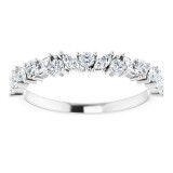 14K White 1/2 CTW Diamond Anniversary Band photo 3