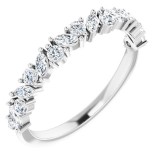 14K White 1/2 CTW Diamond Anniversary Band photo