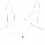 14K White Emerald & 1/3 CTW Diamond 16-18 Necklace photo 3